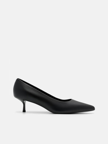 Quinn Leather Heel Pumps, , hi-res