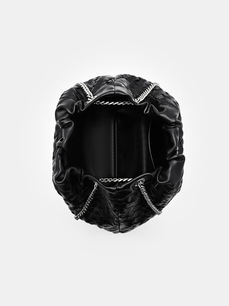 PEDRO Icon Leather Heel Sandals, Black