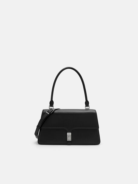 PEDRO Studio Farida Leather Handbag, Black, hi-res