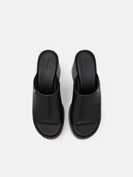 Estella Leather Platform Wedge Sandals, , hi-res