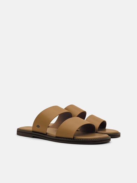 Canvas Double-Strap Slide Sandals, , hi-res
