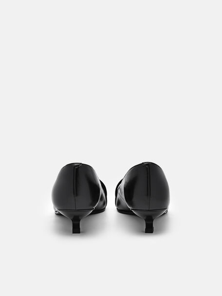 PEDRO Icon Leather Heel Sandals, Black