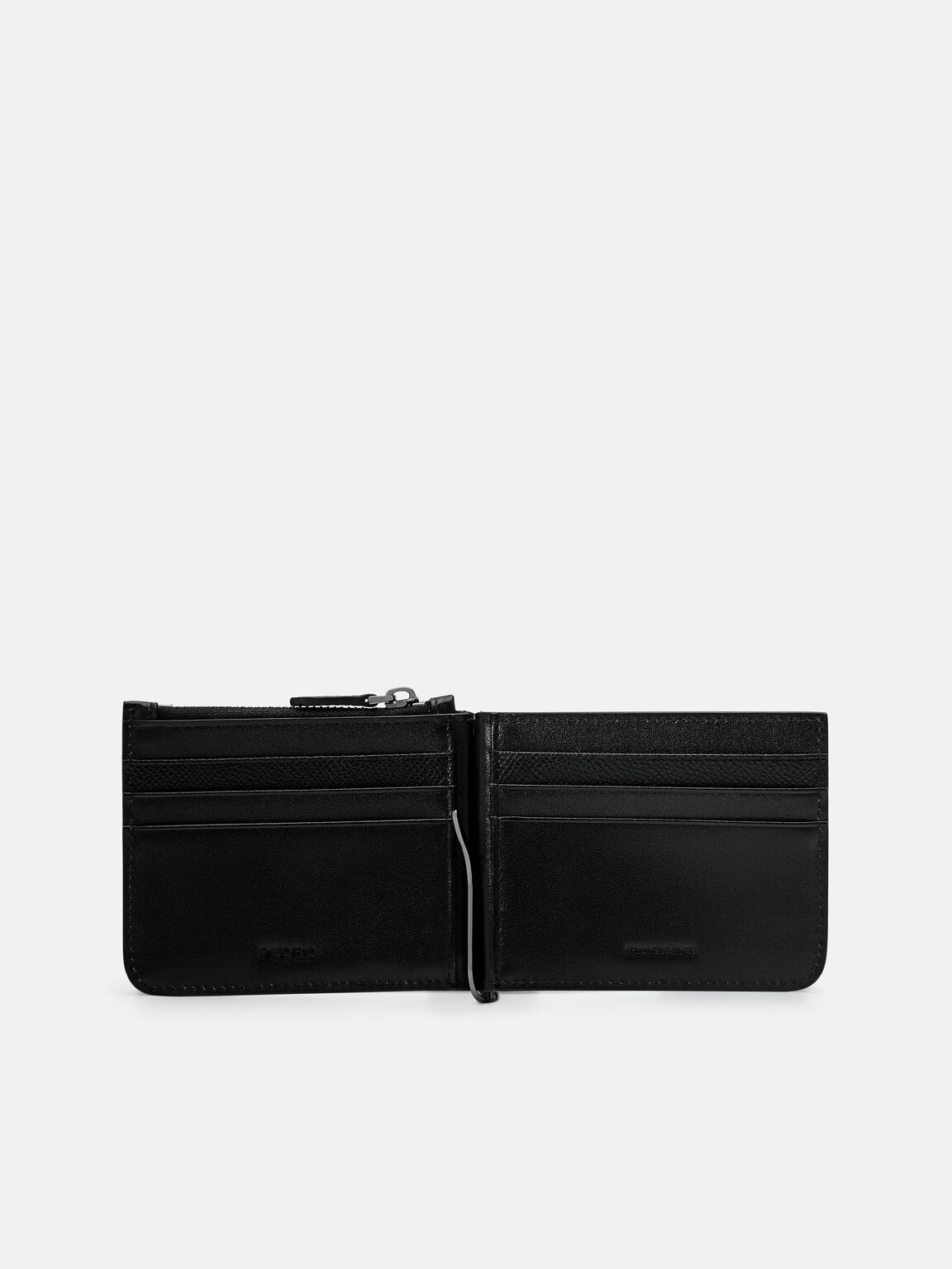 Leather Bi-Fold Money Clip, 