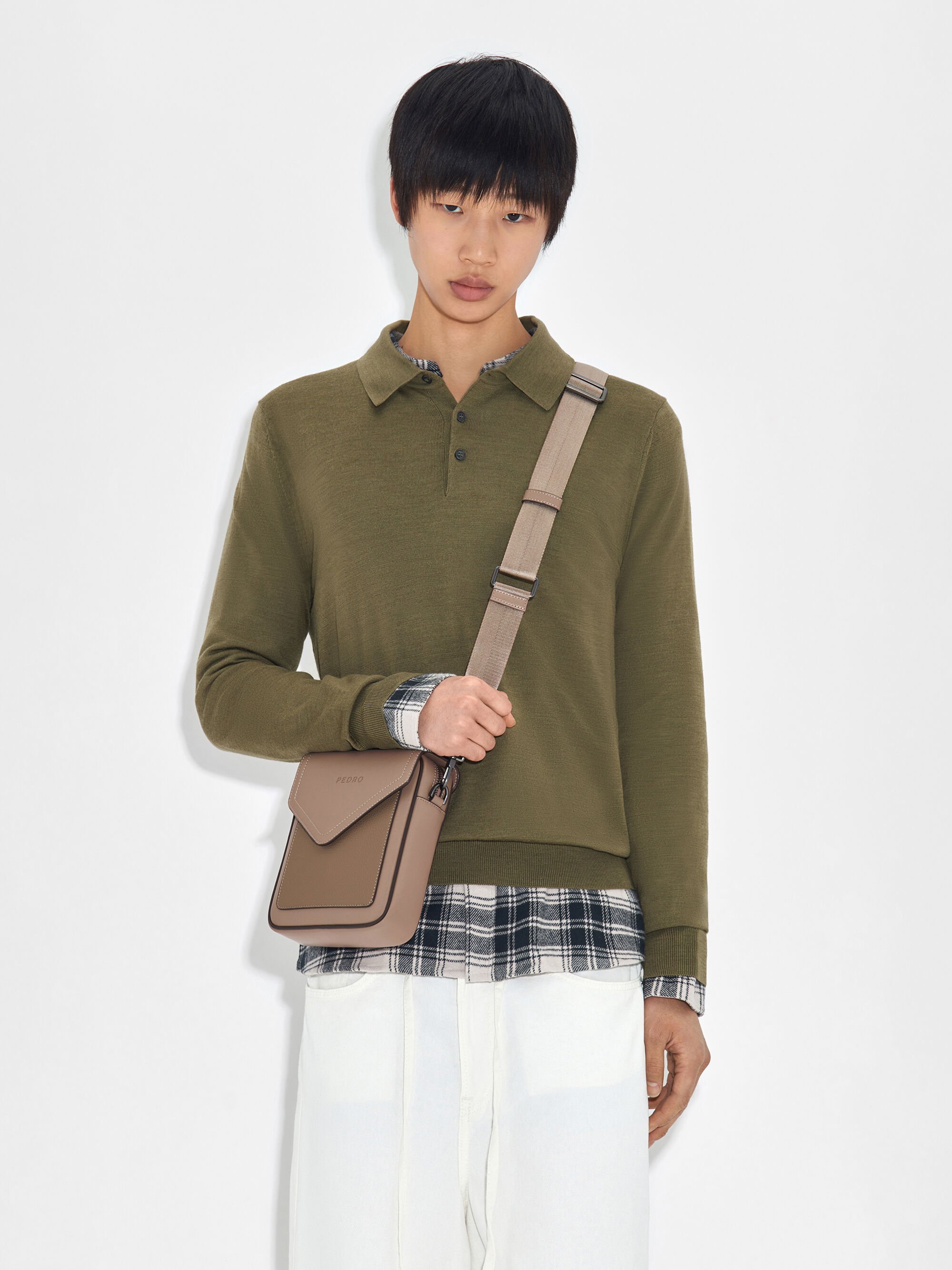 Taupe Taper Tall Sling Bag - PEDRO ID