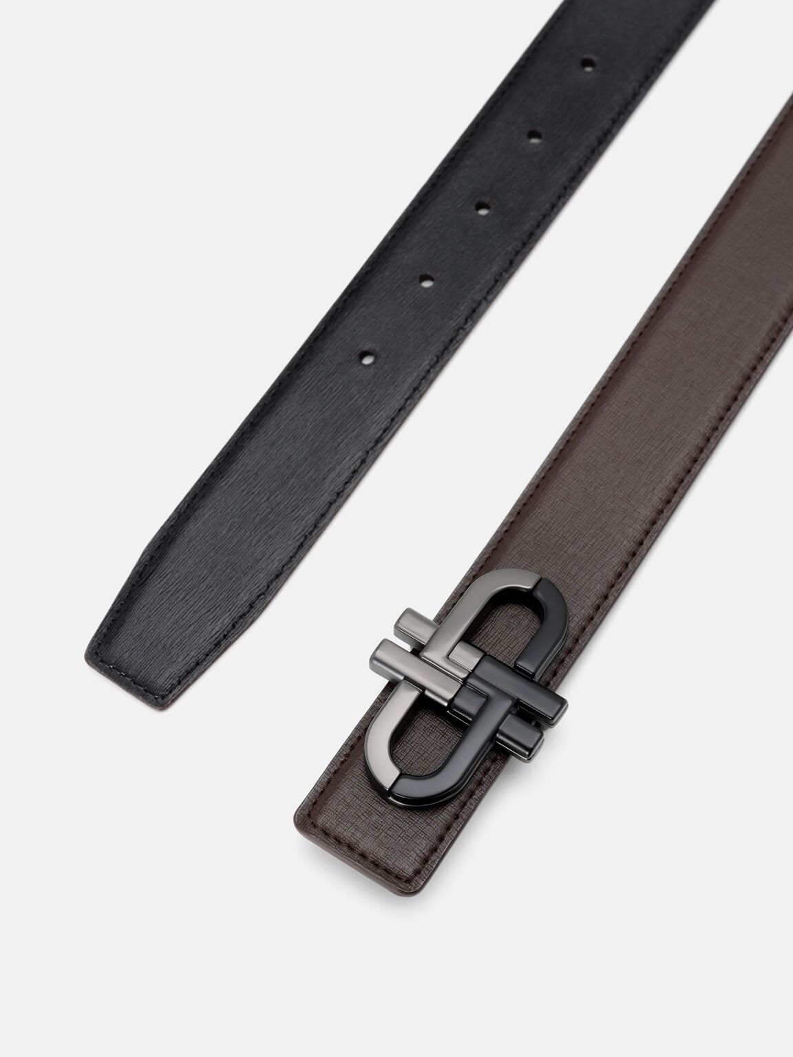 Leather Reversible Tang Belt, , hi-res