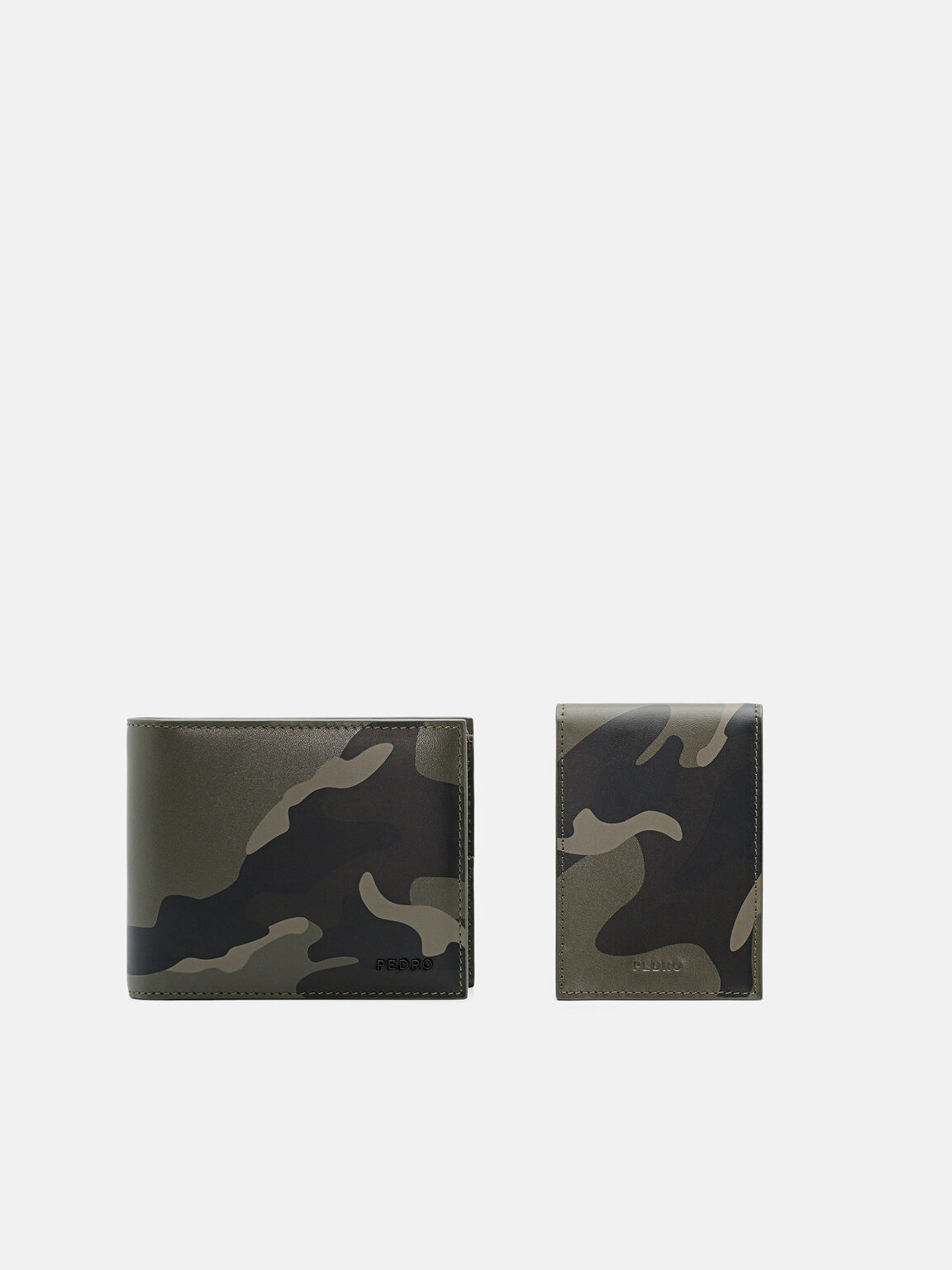 Dompet Lipat Kulit dengan Sisipan, , hi-res