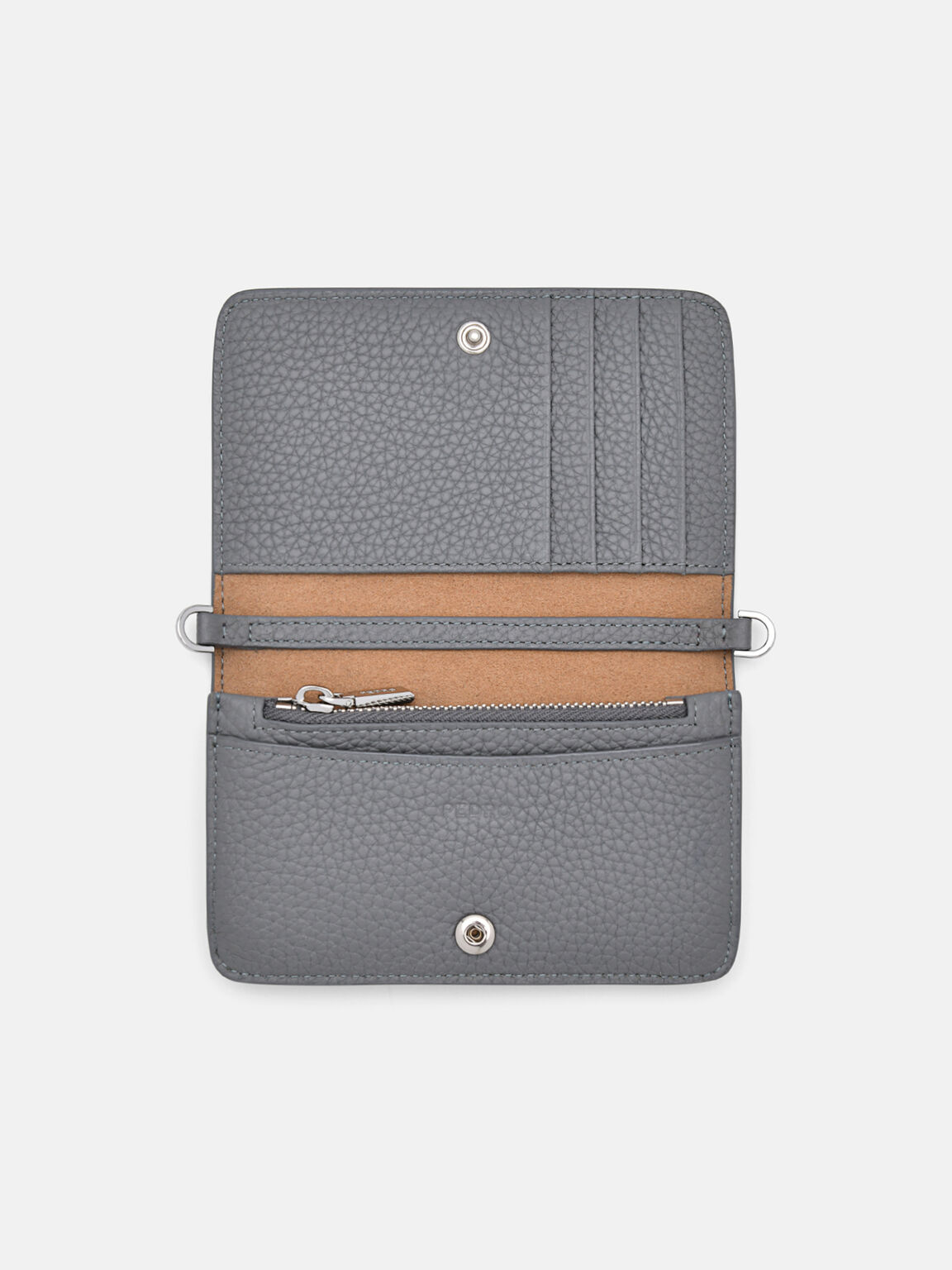 Dompet Lipat Dua Kulit Emboss, 