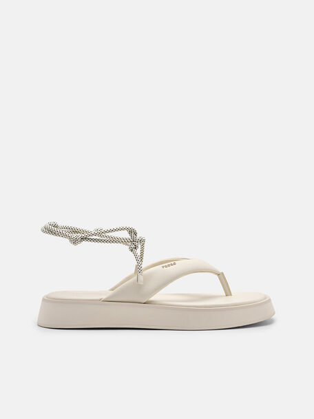 Platform Thong Sandals, Chalk, hi-res