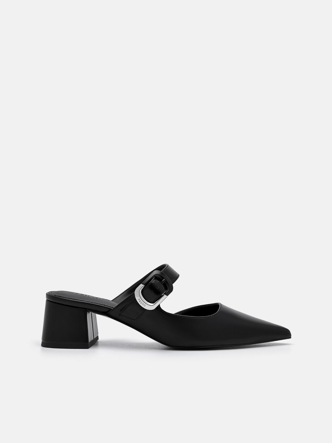 Bridget Heel Mules, Black, hi-res