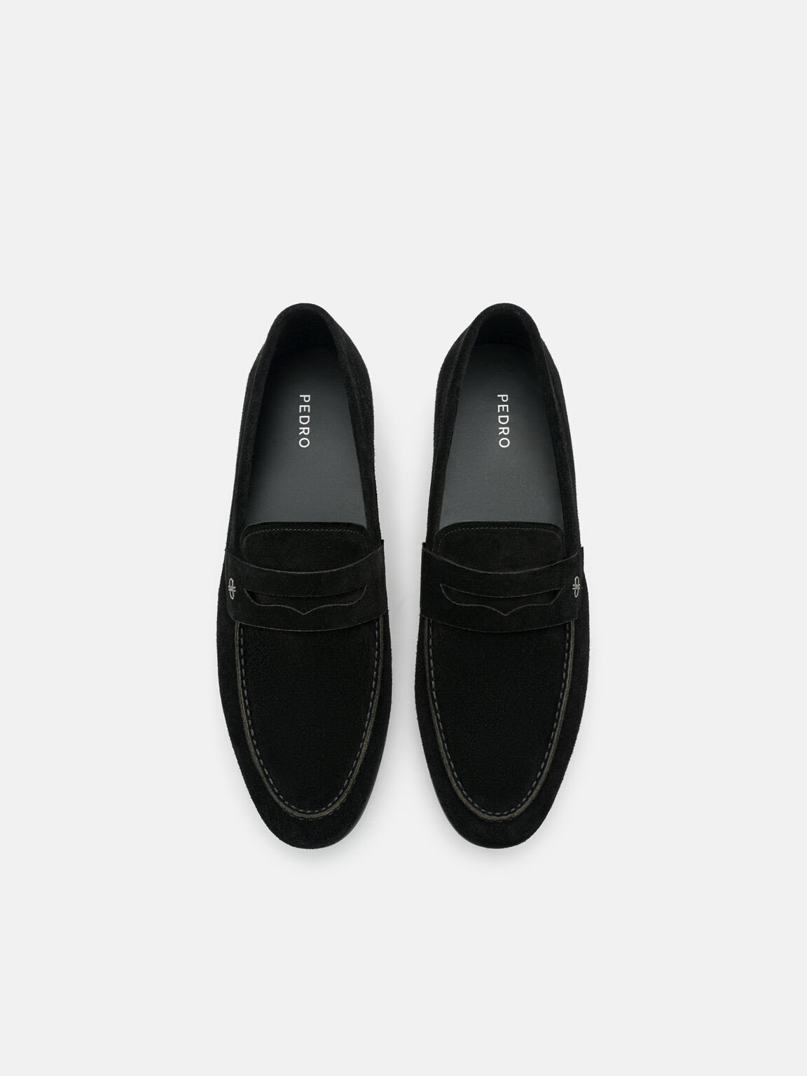 Suede Penny Loafers, , hi-res