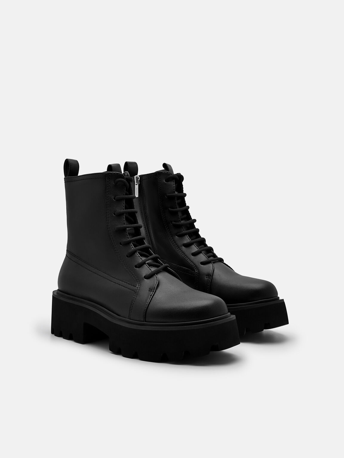 Leather Chunky Boots, 