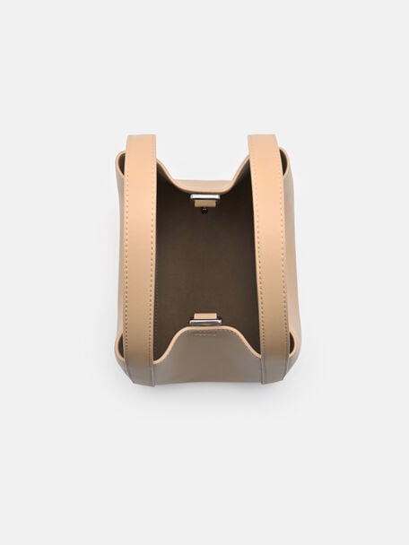 Dana Leather Bucket Bag, , hi-res