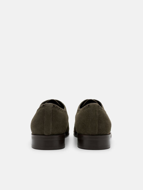 Suede Brogue Derby Shoes, , hi-res