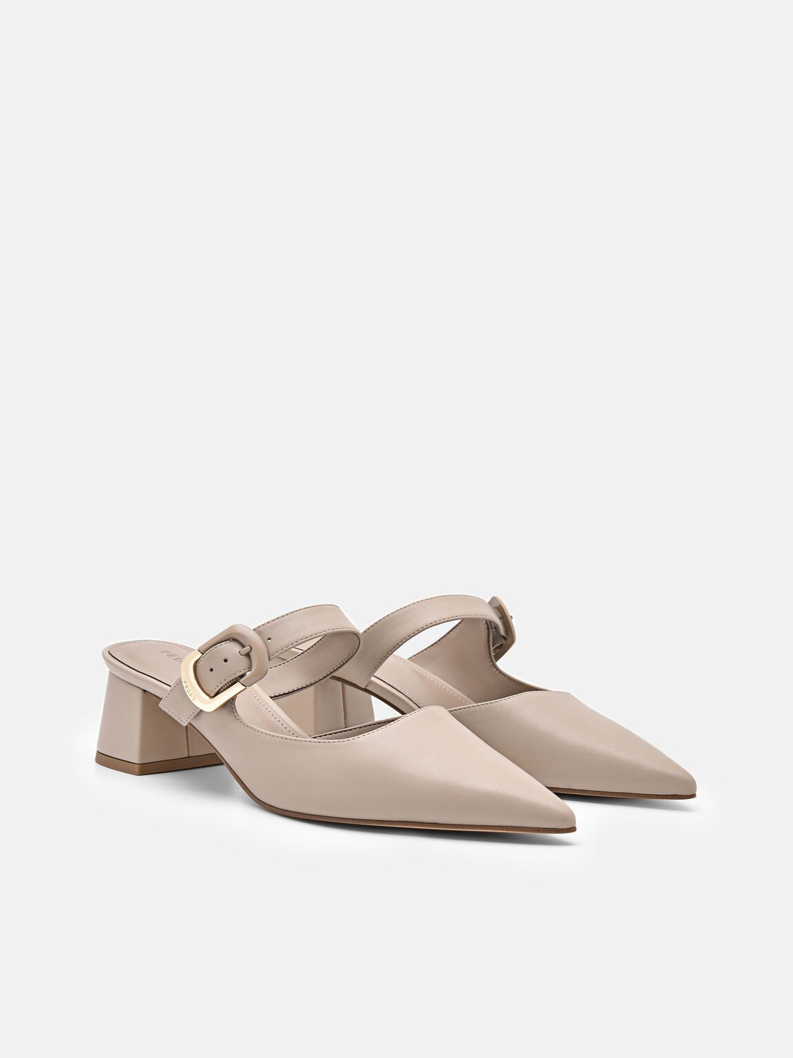 Bridget Leather Heel Mules, , hi-res