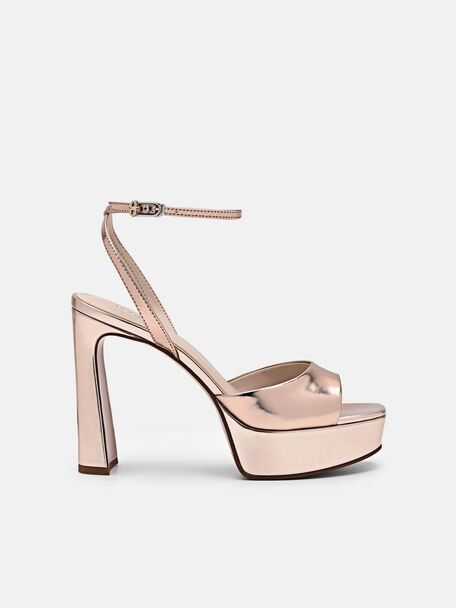 PEDRO Icon Leather Heel Sandals, Black