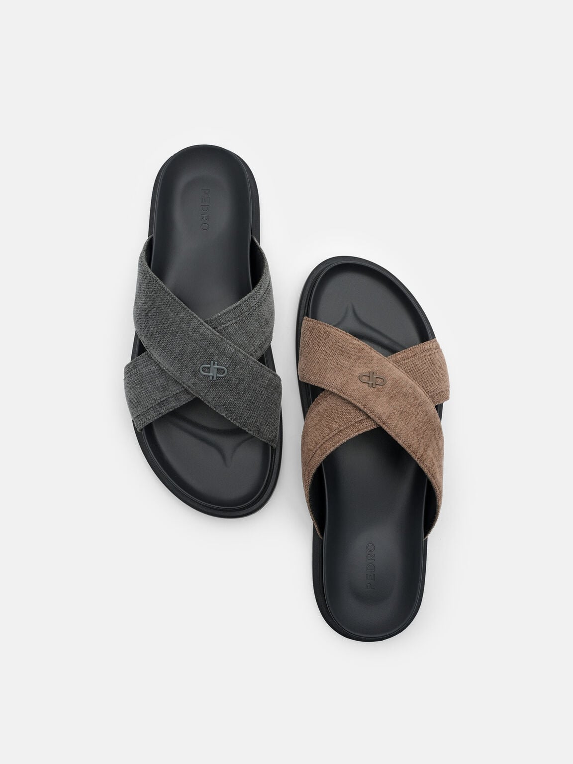 Velvet Cross Sandals, , hi-res