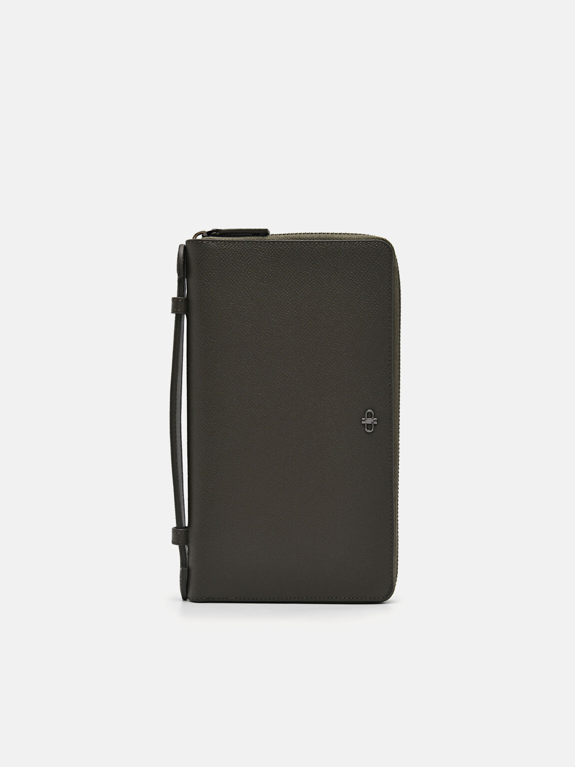 PEDRO Icon Leather Travel Organiser, Military Green, hi-res