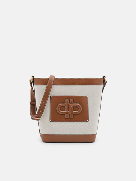 PEDRO Icon Canvas Bucket Bag, Cognac, hi-res