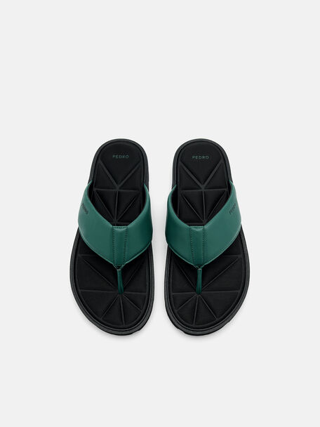 PEDRO Icon Leather Heel Sandals, Black