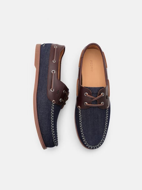 Denim Boat Shoes, , hi-res