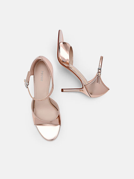PEDRO Icon Leather Heel Sandals, Black