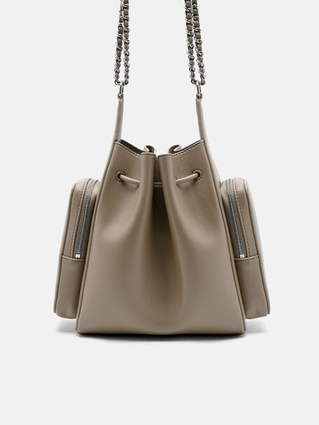 Drawstring Bucket Bag, , hi-res