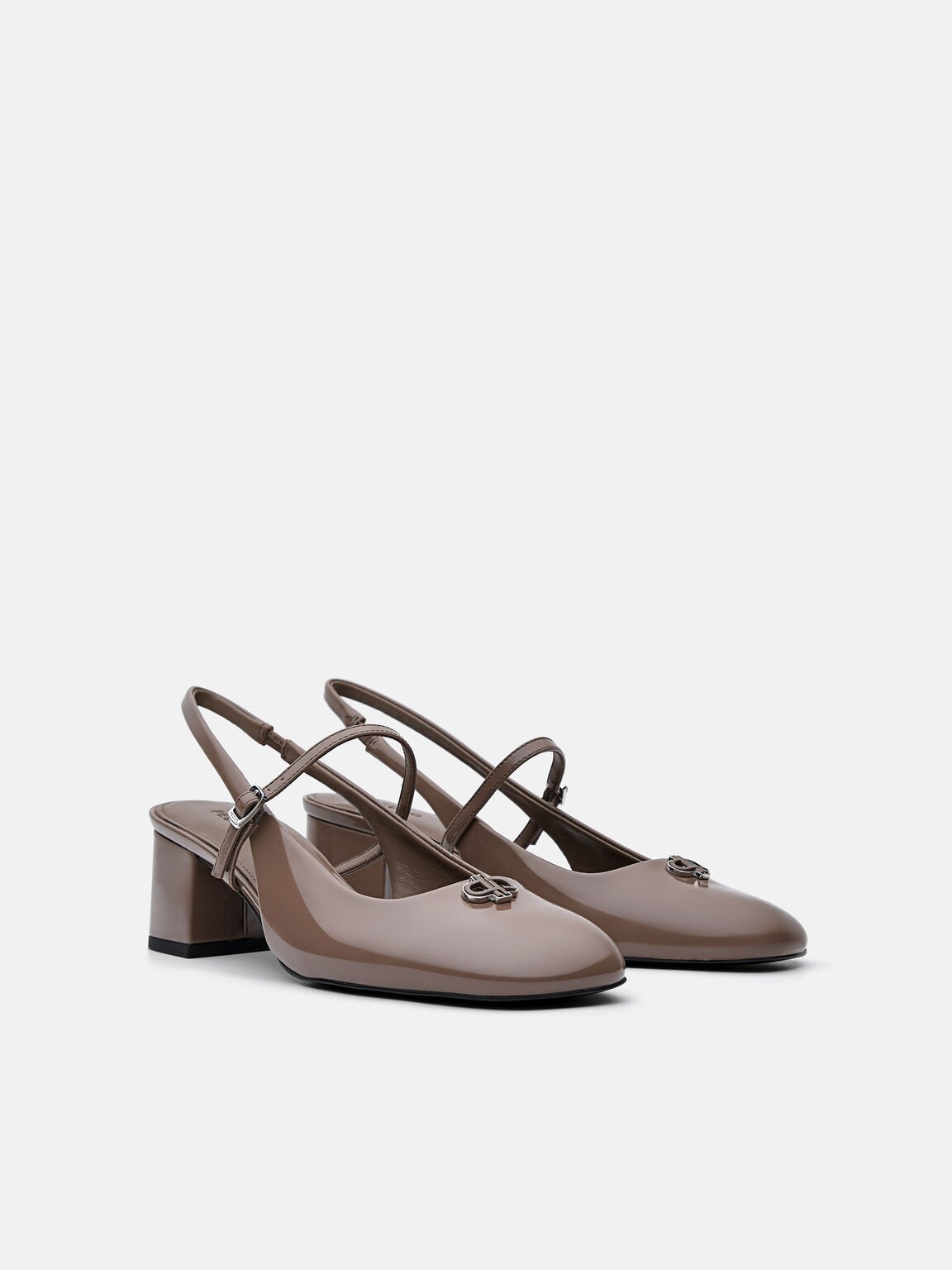 PEDRO Studio Pumps Slingback Kulit Patent, 