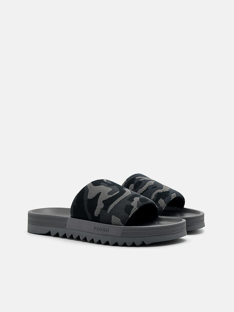 PEDRO Icon Leather Heel Sandals, Black