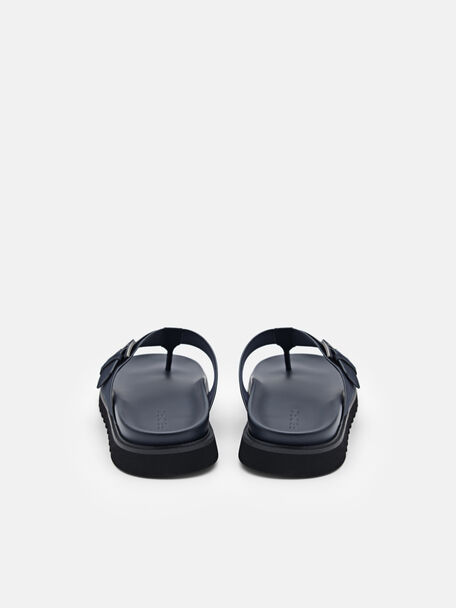 PEDRO Icon Leather Heel Sandals, Black