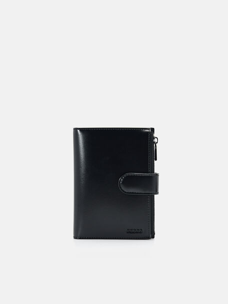 Leather Passport Holder, Black