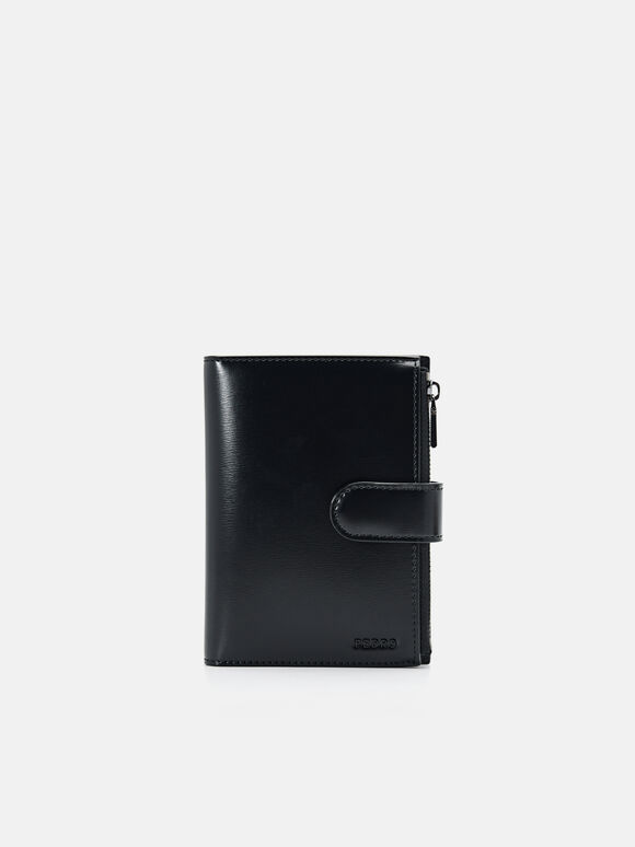 Leather Passport Holder, Black