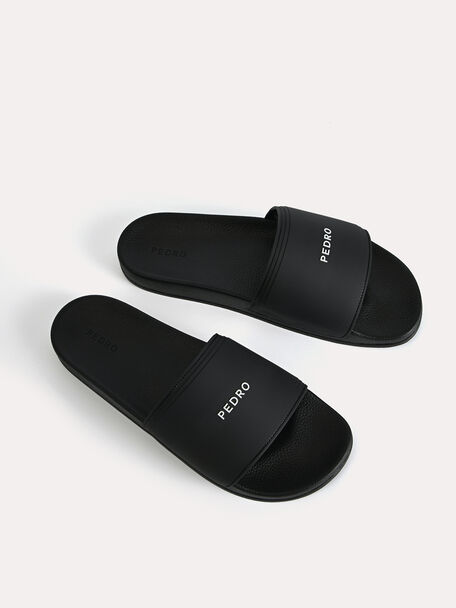 PEDRO Icon Leather Heel Sandals, Black