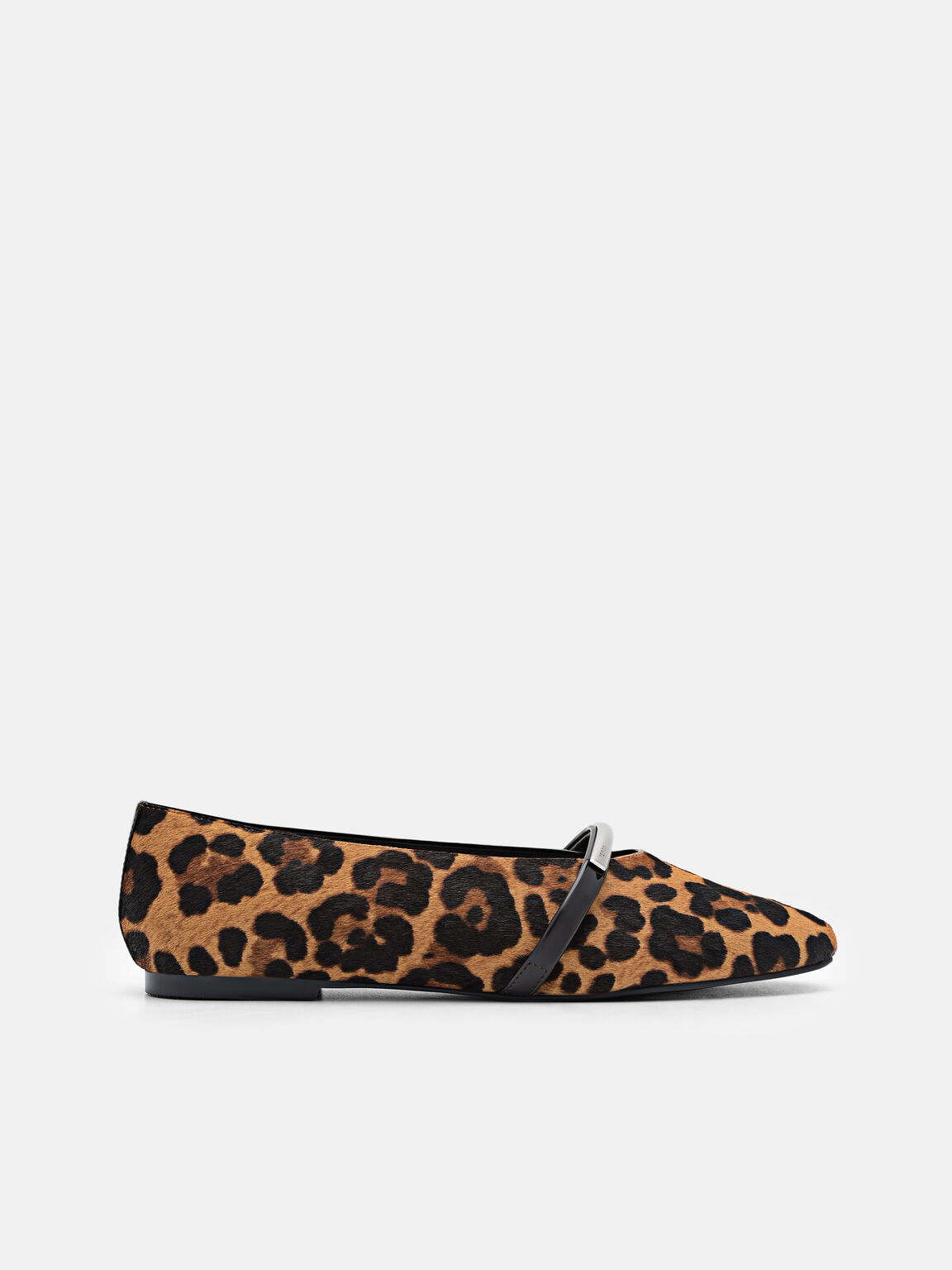 Lia Calf Hair Ballerina Flats, 