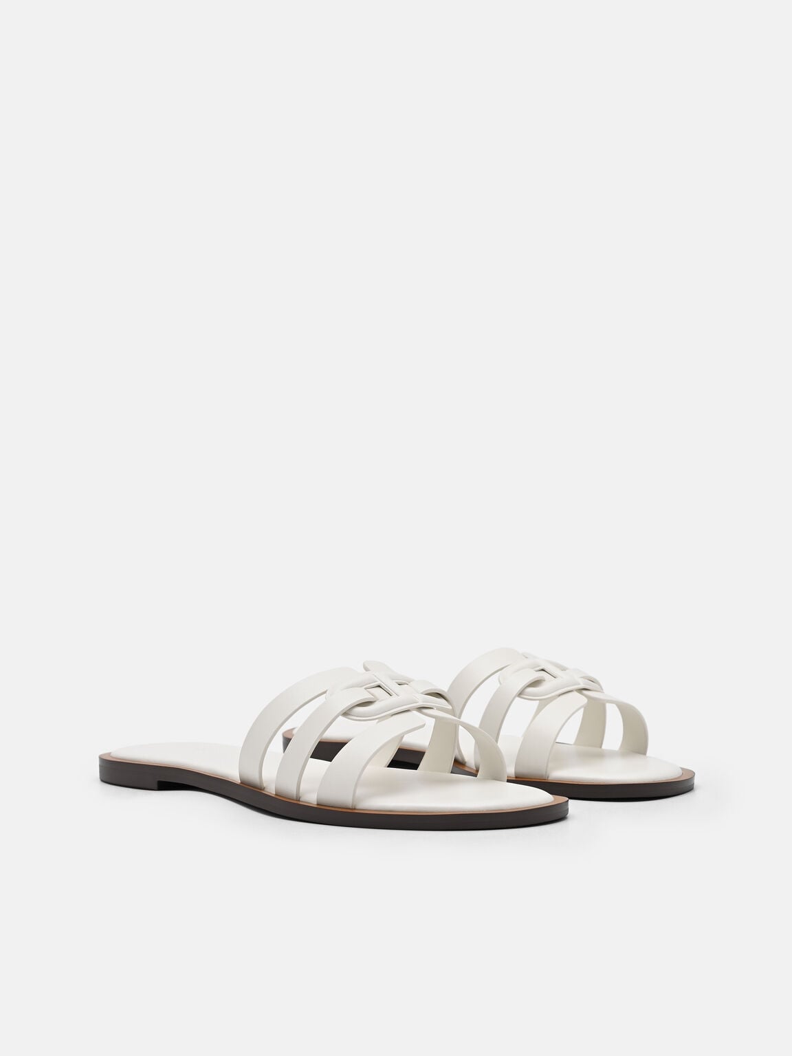 Carmel Sandal Slide Kulit, , hi-res