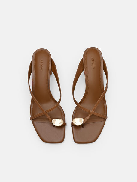 Sandal Hak Blok Kulit Alexis, 