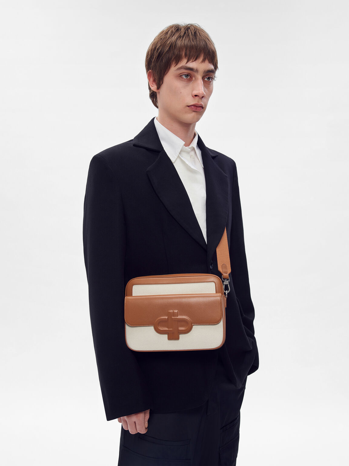 PEDRO Icon Leather Sling Bag, Cognac