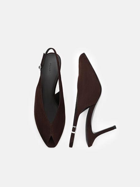 Sylvie Suede Slingback Heel Pumps, , hi-res