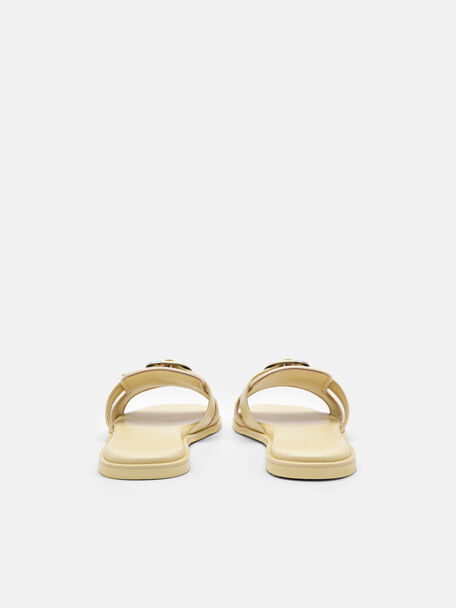 PEDRO Icon Leather Heel Sandals, Black
