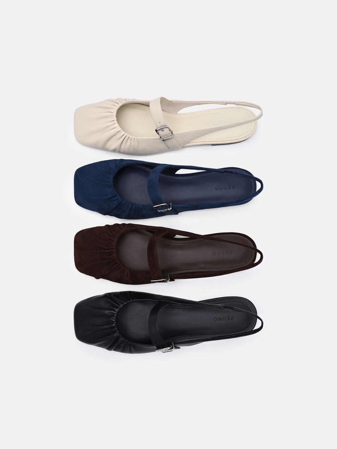 Sepatu Flat Ballerina Suede Gabrielle, , hi-res