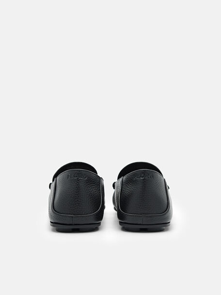 PEDRO Icon Leather Heel Sandals, Black