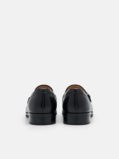 PEDRO Icon Leather Heel Sandals, Black