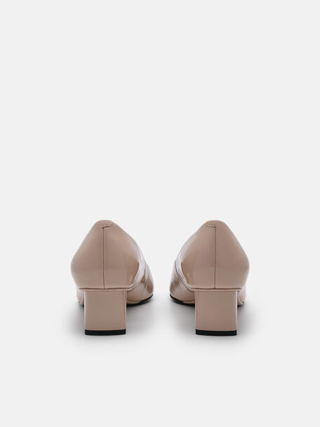 PEDRO Icon Leather Heel Sandals, Black
