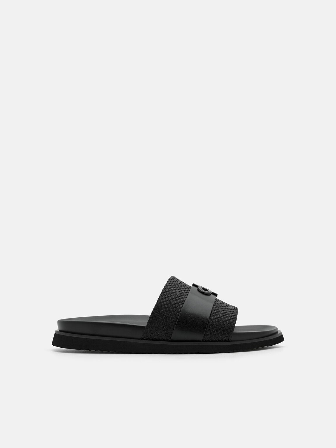 Woven Slide Sandals, , hi-res