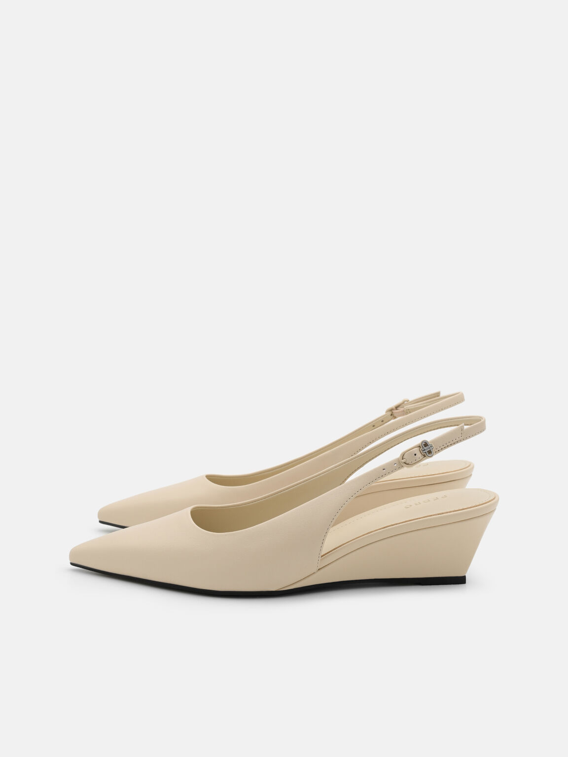 Sepatu Pumps Slingback Wedge Kulit Adena, , hi-res