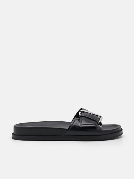Alyda Slip-On Sandals, Black, hi-res