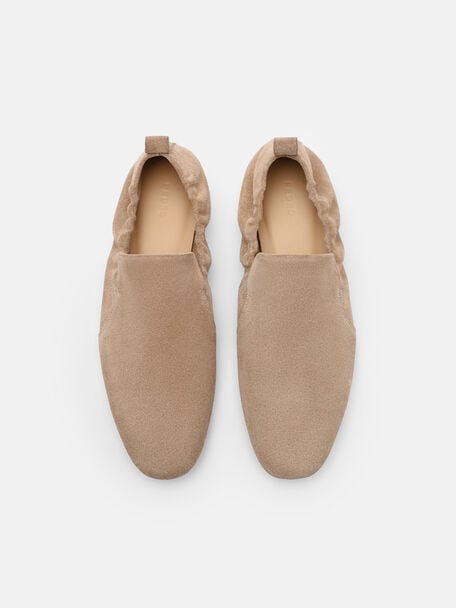 Sepatu Datar SlipOn Kulit Scrunch, , hi-res