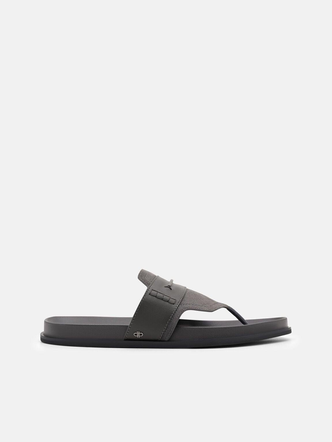 Suede Penny Thong Sandals, , hi-res