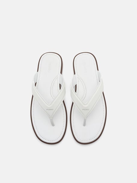 Leather Thong Sandals, , hi-res