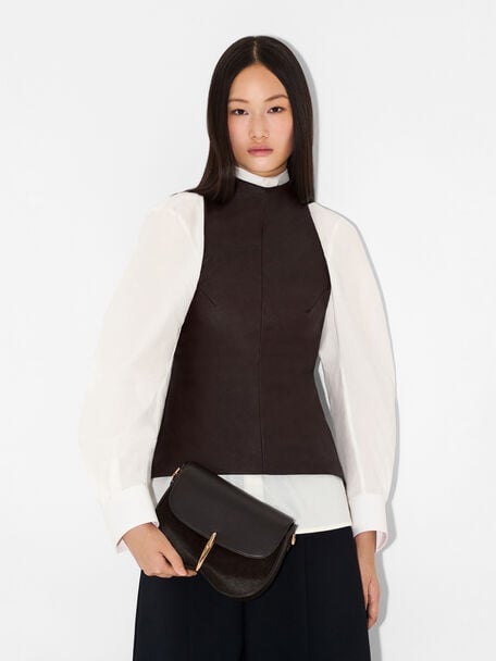 Mount Calf Hair Shoulder Bag, 