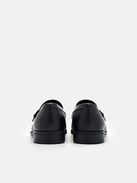 PEDRO Icon Leather Heel Sandals, Black